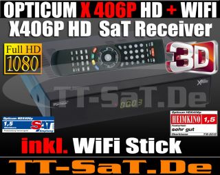 Sat Receiver Opticum X 406p Full HDTV 1080p USB PVR LAN Digital 3D 406