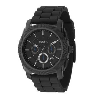 FOSSIL Herren Uhr Armbanduhr aus Kunststoff/schwarz Chrono Machine