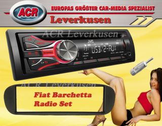 FIAT BARCHETTA RADIO SET JVC KD R431 USB CD  RADIOBLENDE AUX ROTE