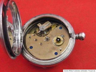 englische Taschenuhr Antik 0,935 Silber Pocket Watch Bastler Uhrmacher