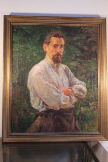 Stimmungsvolles Öl  Gemälde Paul Paede Portrait um 1900