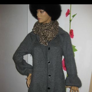 STRICKMANTEL LUXUS wNEU N5 gr.40 42 GRAU MARC CAIN 449€ LONGJACKE