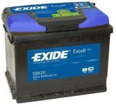 Exide Excell EB620 62Ah 520A (einbaufertig) Autobatterie