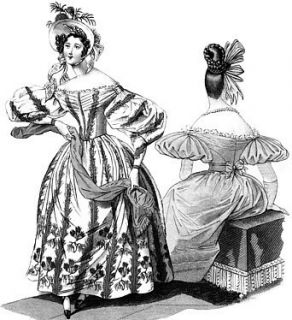 Schnittmuster TV 455 1830s Romantic Era Dress