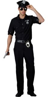 Terminator Cop Polizist Verkleidung für Männer Halloween Karneval