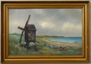 Lars KLIIM (1881 1942) Windmühle am Meer   Ostsee 1923