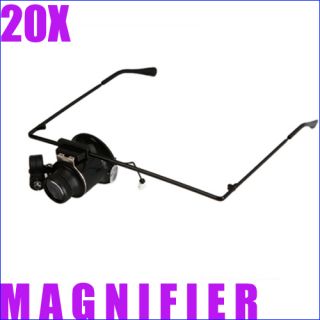 20X Magnifier Eye Jeweler Watch Repair Magnifying LED Light Magnify