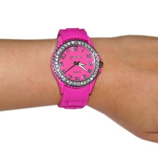 Silikon Uhr Armbanduhr Damen Uhr Trend Gummi band Style Watch Strass
