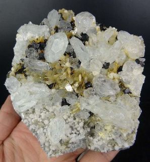 Mineralien Transparent Beryl/Aquamarin,Kassiterit,Albit,Muskovit
