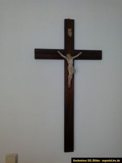 XXL Jesus Jesuskreuz Kruzifix Kreuz 90cm x 46cm   Dachbodenfund   Holz