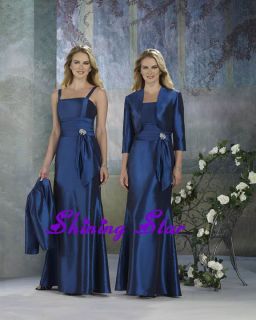 Elegant Blau Abendkleid Partykleid Ballkleid Cocktailkleid Bolero Gr