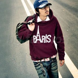 New Mens Top Designed Hoodie Slim Fit Paris Jacket Sweatshirt 6Color