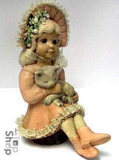 MÄDCHEN m.KATZE KERAMIKFIGUR Puppe Lüneburg Keramik  Geschenkideen