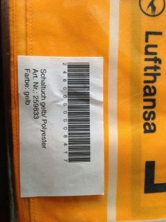 Lufthansa Tuch / Schaltuch original verpackt