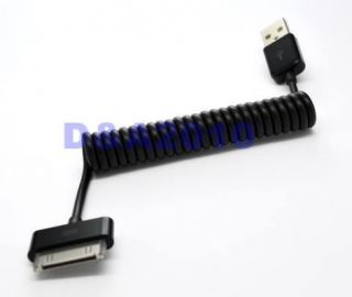 Coiled USB Sync Cable Charger 4 iPad 2 iPod iPhone 4GS 4G 3G iTouch