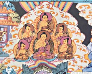 des Buddha Masterpiece mit Gold ~ Buddhas life ~ Thanka (497)