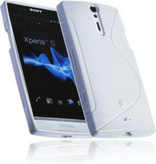 Silikon Rubber Case weiß für Sony Xperia S Tasche Schutzhülle Case