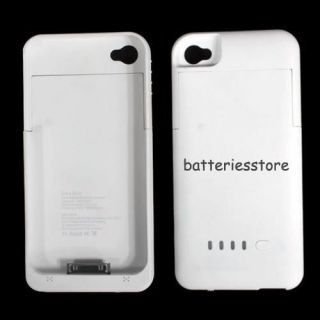 2100mAh External Power Pack Backup Battery Charger Case für iPhone 4
