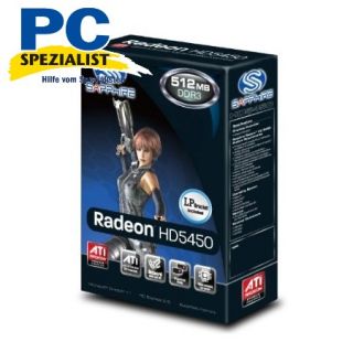 Grafikkarte Sapphire ATI RADEON HD 5450 (512 MB) (100291DDR3L) PCI E