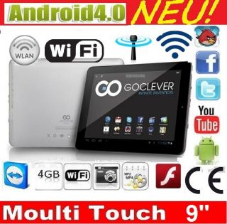 GOCLEVER 9 ZOLL TABLET TAB 9 A93 4GHz 512MB WI Fi Android 4 0 4 KAMERA