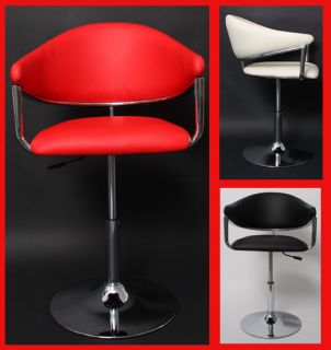 Barhocker + Lounge Stuhl Comorot, schwarz, weißcreme