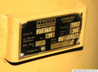 Kompressoranlage ceccato RLE25 + Kessel Kaeser 350l