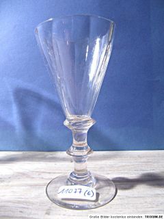 Mundgeblasenes Glas, Biedermeierglas, Abrissgläser, 6 Stück, 19 Jhdt