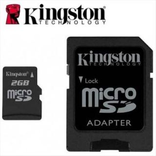 Original Kingston 2GB micro SD Karte + Adapter für Navi Foto Video