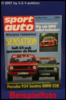Sport Auto 5/77 BMW Alpina 528 E12 Porsche 924 + Poster