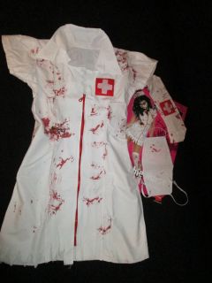 Damen Kostüm Horror Zombie Krankenschwester Halloween Karneval