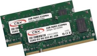 CSX / Hynix 2Gb 2x 1Gb SoDimm DDR2 533 / 400 Mhz Ram Notebook Speicher