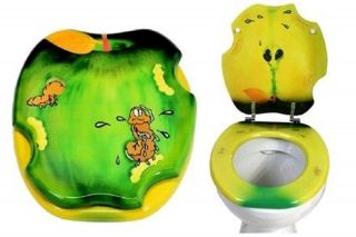 WC Sitz Toilettendeckel Klobrille 3D Worm in the apple