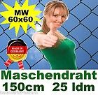 25 m Maschendrahtzaun 80 cm hoch kompletter Zaun grun Gartenzaun