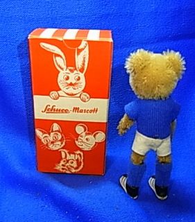 Vintage German Schuco Bear Soccer Mascott Schalke in Box #M