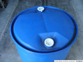 Blaue Tonne Fass Faß PVC Kunststoff ca. 200 Liter Behälter
