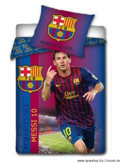 Original Barcelona Bettwäsche 140x200 NEU Baumwolle Leo Messi FCB
