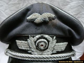 WKII Schirmmütze Luftwaffe Offizier TOP !!!
