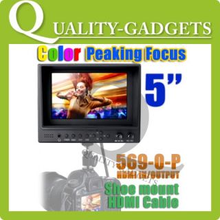 New Lilliput 5 569/O/P HDMI In & Out PEAKING Monitor 5DII 5DIII DSLR