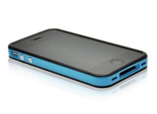 Apple iPhone 4S/4G Bumper Case Schutzhülle Cover Schwarz Blau NEU