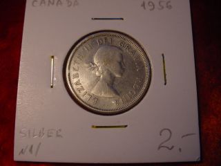 Canada 25 CENTS ELIZABETH II DEI GRATIA REGINA 1956 574