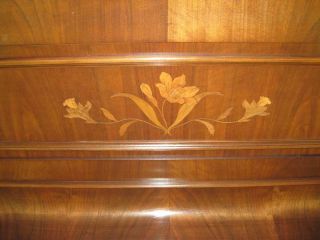 Antikes Klavier aus London von E. Wheatland & Sons, Blumen Intarsien