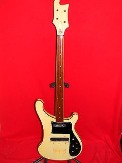 Rickenbacker 1974 White 4001 Fretless Bass Body & Neck