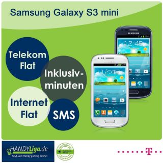 Samsung Galaxy S3 mini + D1 Telefon & SMS Flat  Internet Flatrate