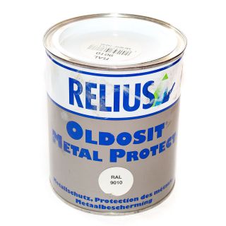 Relius Oldosit Metallschutz Rostschutz 0,75 L RAL 9010 Reinweiß