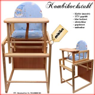 Baby Kombihochstuhl Hochstuhl umbaubar Tisch & Stuhl optional