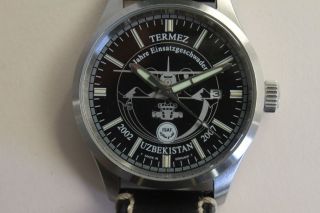 Armbanduhr TERMEZ Einsatzgeschwader Automatik Uhr Datum Lederband