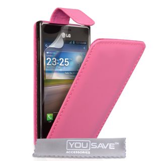 Zubehör Für Das LG Optimus L5 E610 Heiß Rosa PU Leder Flip Handy