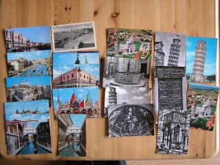 Italien, 21 Karten Venedig und Pisa