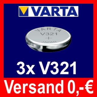 3x V321 Uhrenbatterie Knopfzelle  SR65 SR616 VARTA°