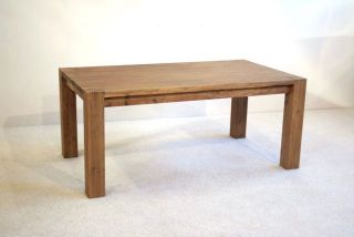 Tisch Esstisch Pure Akazie massiv 200 / 300 x 100 cm   12 x 12 cm Fuß